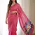  Rani Pink color  aaari mirror foil work art silk saree
