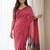  Rani Pink color  aaari mirror foil work silk saree