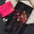 Black color flower print with handwork cut dana work organza saree
