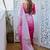 Rani pink color  handwork cut dana flower work  organza  saree