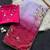 Rani pink color  handwork cut dana flower work  organza  saree