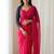 Rani Pink  Color hatali Handowrk  Georgette Saree WitKh cutdana With Moti Work 