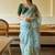 Sky Bluecolor  handwork cut dana flower work  organza  saree