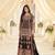Black natural crepe silk full stitched free size palazzo suits upto 42