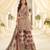 Brown natural crepe silk full stitched free size palazzo suits upto 42