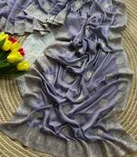 GrayColor  embroidery and jarkhan work  satin silk saree  