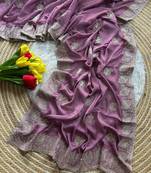 Lavender Color  embroidery and jarkhan work  satin silk saree  