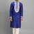 royal blue silk embroidered kurta pajama set