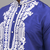 royal blue silk embroidered kurta pajama set