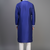 royal blue silk embroidered kurta pajama set