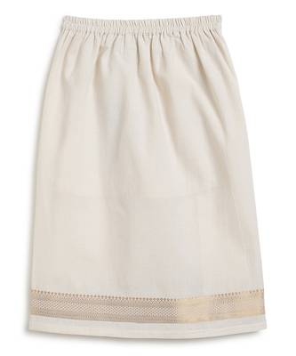 kids cream woven cotton mundu 2