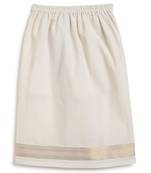 Cream woven cotton mundu