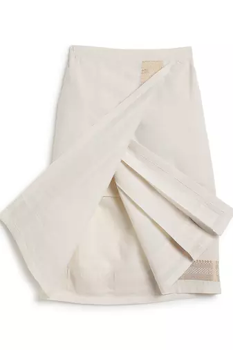 kids cream woven cotton mundu
