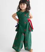 Green jacquard cotton co ord set