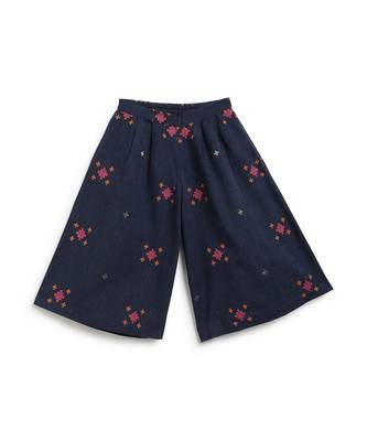kids navy blue jacquard cotton co-ord set 2