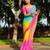 Pink Color Handwork Khatali Work Georgette Saree