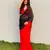 Red Color Handwork Khatali Work Georgette Saree