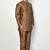 Elegant copper brown raw silk short kurta with pants