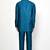 Elegant teal blue raw silk short kurta with pants