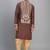 brown silk kurta patiala with heavy embroidery