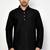 Elegant black raw silk short kurta with pants