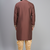brown silk kurta patiala with heavy embroidery