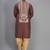brown silk kurta patiala with heavy embroidery