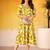 Stunning Mustard Yellow Digital Printed Silk Casual Wear Dress