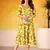 Stunning Mustard Yellow Digital Printed Silk Casual Wear Dress