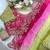 Pink Color embroidery sequence work sartin  Saree
