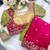 Pink Color embroidery sequence work sartin  Saree