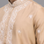 fawn embroidered silk men’s kurta patiala set