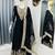 Black color faux georgette embroidery work long party wear gown