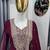Maroon color faux georgette embroidery work long party wear gown