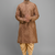 chiku embroidered silk men’s kurta patiala set