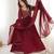 Maroon georgette   party wear embroidery anarkali   suit set