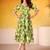 Fantastic Mehendi Green Floral Printed Silk Daily Wear Dress