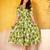 Fantastic Mehendi Green Floral Printed Silk Daily Wear Dress