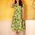 Fantastic Mehendi Green Floral Printed Silk Daily Wear Dress