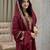 Maroon color faux georgette embroidery work party wear salwar suit