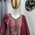 Maroon color faux georgette embroidery work party wear salwar suit