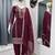 Maroon color faux georgette embroidery work party wear salwar suit