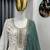 White color faux georgette embroidery work long party wear plazo suit