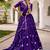 Fantastic Purple Bandhej Printed Chanderi Festive Wear Lehenga Choli