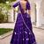 Fantastic Purple Bandhej Printed Chanderi Festive Wear Lehenga Choli