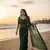 Green Color  handwork Georgette Saree 