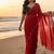 Red  Color  handwork Georgette Saree 