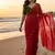 Red  Color  handwork Georgette Saree 