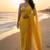 Yelow  Color  handwork Georgette Saree 