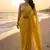 Yelow  Color  handwork Georgette Saree 
